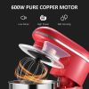 Red Stainless Steel Tilt 600W Electric Kitchen Food Dough Mixer w/ 6 Quart Bowl