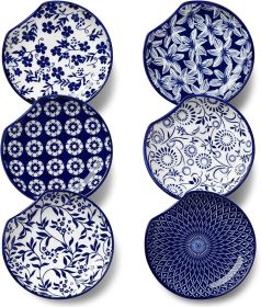 6-Pack Ceramic Spoon Rest for Stove Top, Decorative Ceramic Cooking Spoon Holder for Kitchen Counter