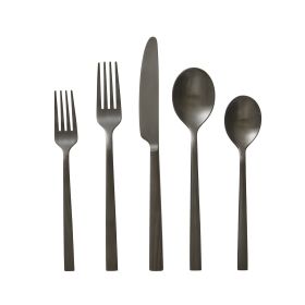 20-Piece Black Stainless Steel Flatware Set (Service for 4)
