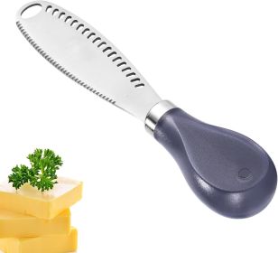 Butter Knife - 3-in-1 Stainless Steel Butter Spreader Knife Slicer with Wooden Handle Butter Cutter Butter Grater Kitchen Gadgets for Spreads But