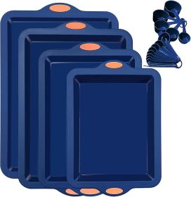 Silicone Baking Pans Set, 4 Pieces Nonstick Bakeware Set with Baking Pans, Baking Sheets, Cookie Sheets