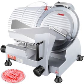 240W Commercial Meat Slicer, Electric Deli Food Slicer, 10" Carbon Steel Blade Electric Food Slicer, 350-400RPM Meat Slicer